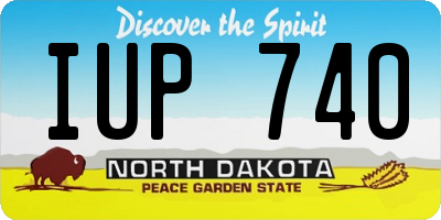 ND license plate IUP740
