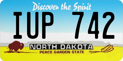 ND license plate IUP742