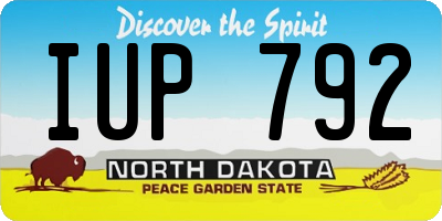 ND license plate IUP792