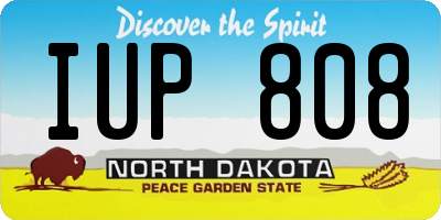 ND license plate IUP808