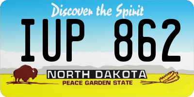 ND license plate IUP862