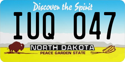 ND license plate IUQ047