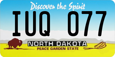 ND license plate IUQ077
