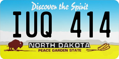 ND license plate IUQ414