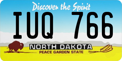 ND license plate IUQ766
