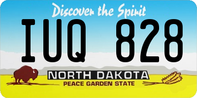ND license plate IUQ828