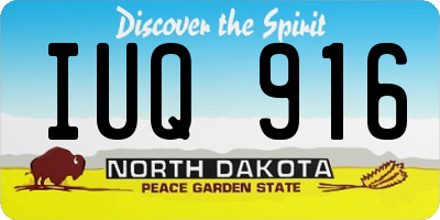 ND license plate IUQ916