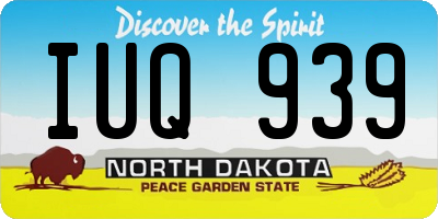 ND license plate IUQ939