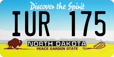 ND license plate IUR175