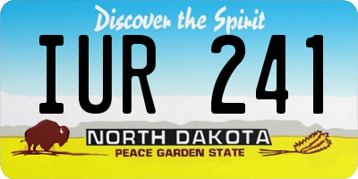 ND license plate IUR241