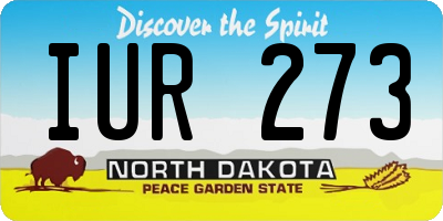 ND license plate IUR273