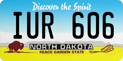 ND license plate IUR606
