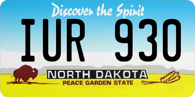 ND license plate IUR930