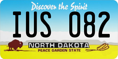 ND license plate IUS082