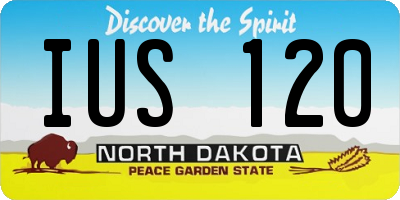 ND license plate IUS120