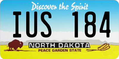 ND license plate IUS184