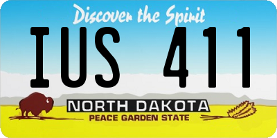 ND license plate IUS411