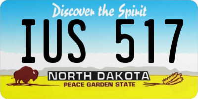ND license plate IUS517