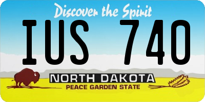 ND license plate IUS740