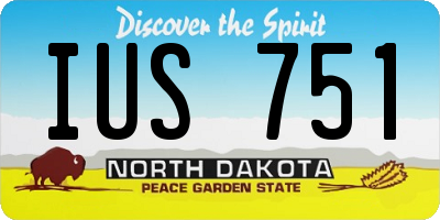 ND license plate IUS751