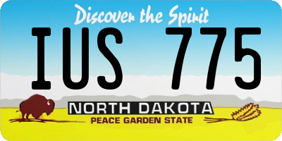 ND license plate IUS775