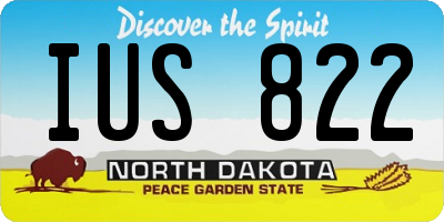 ND license plate IUS822