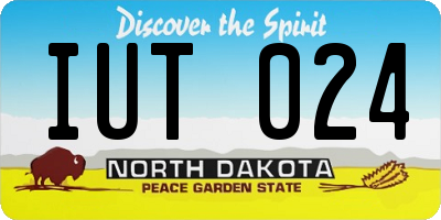 ND license plate IUT024