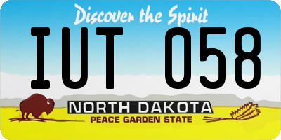 ND license plate IUT058
