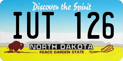 ND license plate IUT126