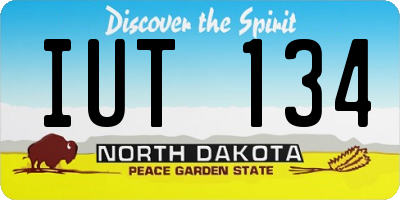 ND license plate IUT134
