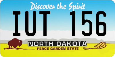 ND license plate IUT156