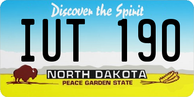 ND license plate IUT190
