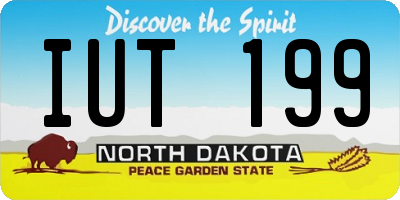 ND license plate IUT199