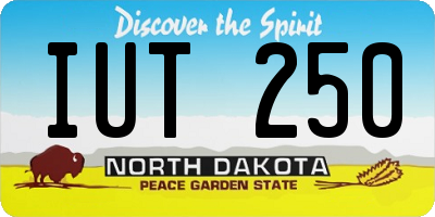 ND license plate IUT250