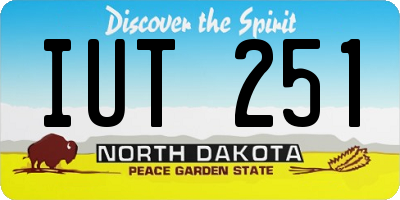 ND license plate IUT251