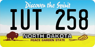ND license plate IUT258