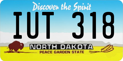 ND license plate IUT318