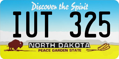 ND license plate IUT325