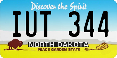 ND license plate IUT344