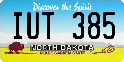 ND license plate IUT385