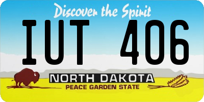ND license plate IUT406
