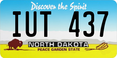 ND license plate IUT437