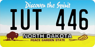 ND license plate IUT446