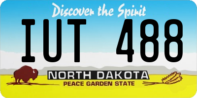 ND license plate IUT488