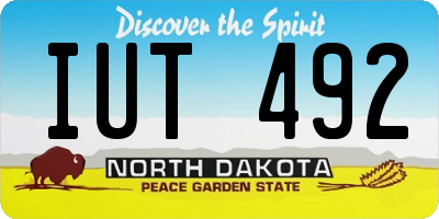 ND license plate IUT492
