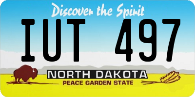 ND license plate IUT497