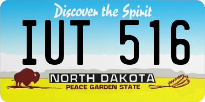 ND license plate IUT516