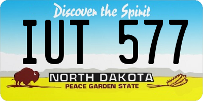 ND license plate IUT577