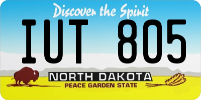 ND license plate IUT805