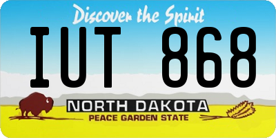ND license plate IUT868